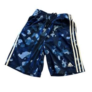 Boys Adidas Navy Camouflage Athletic Shorts